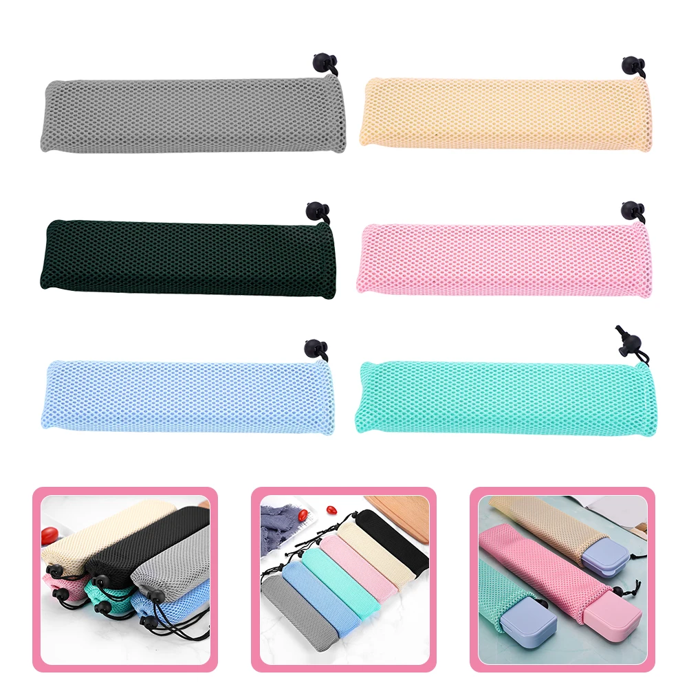 

6 Pcs Storage Portable Mesh Bag For Outdoor Case for Travel Camping Outdoor Fitness Bag Utensil ganizer