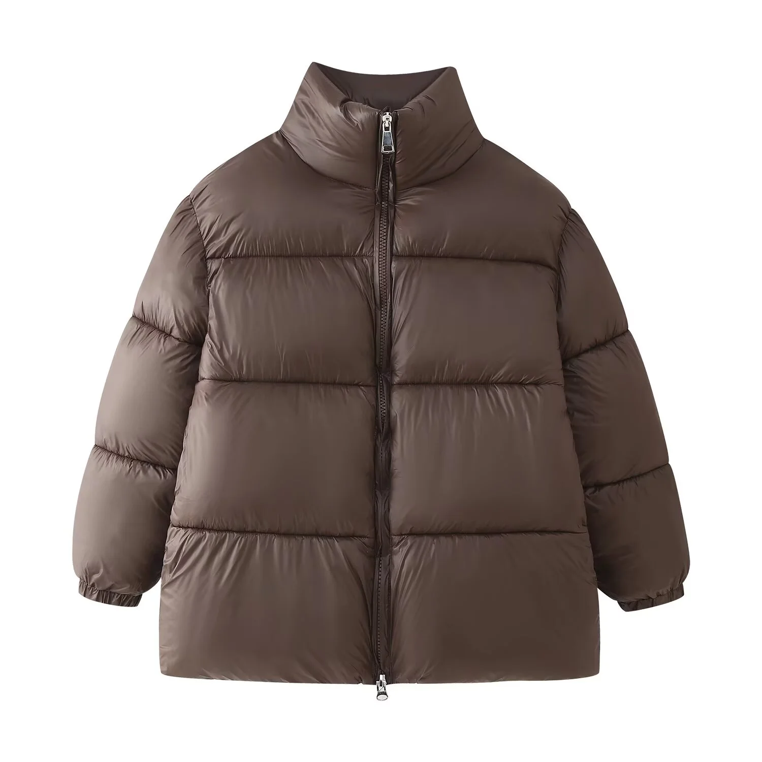 

Korejepo New Women Clothing European American Style Fashionable Simple Versatile Hooded Stand Up Collar Jacket Parkas