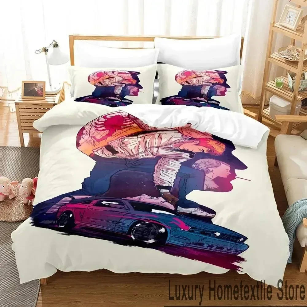 3D Print Drive Ryan Gosling Bedding Set Boys Girls Twin Queen King Size Duvet Cover Pillowcase Bed boys Adult Home Textileextile