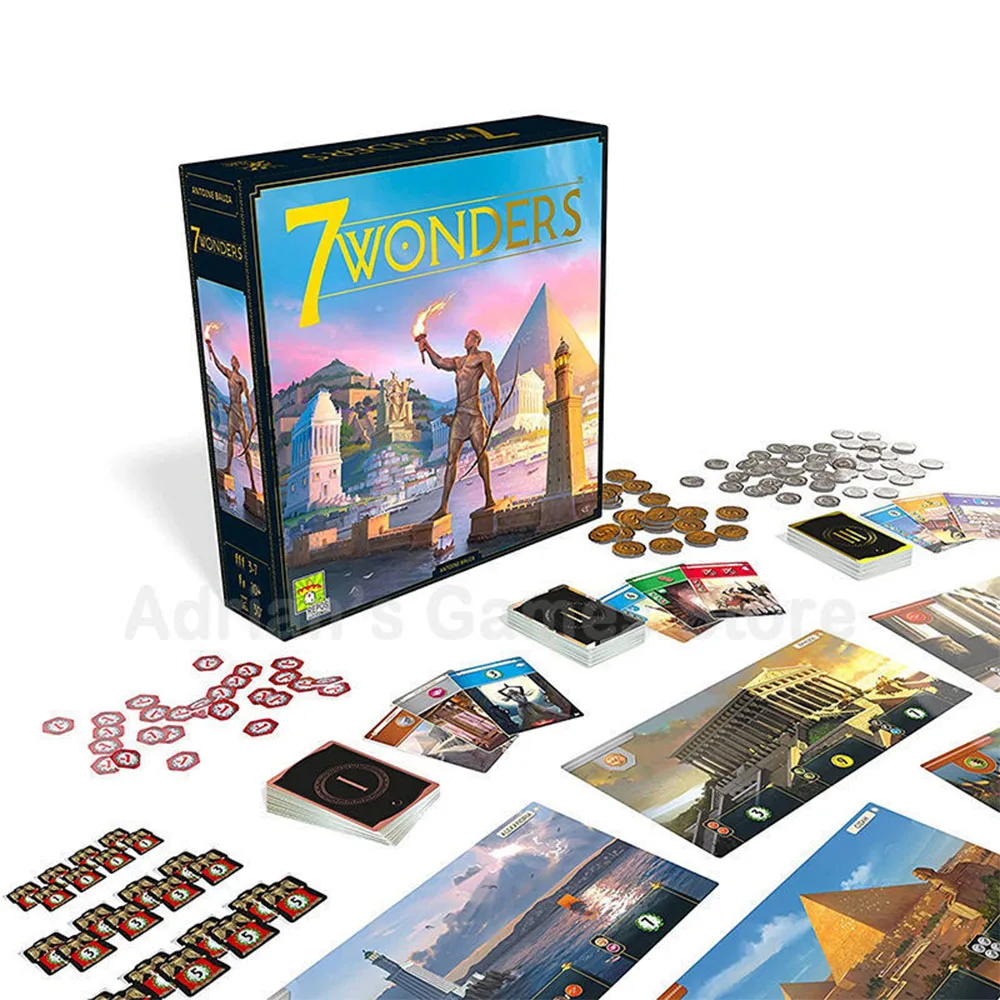 

7 чудес, базовая дуэль, английская версия, настольные игры, фанаты, вечеринка, стратегические карты, доббл, многопользовательские игры, коллекция игрушек, подарки
