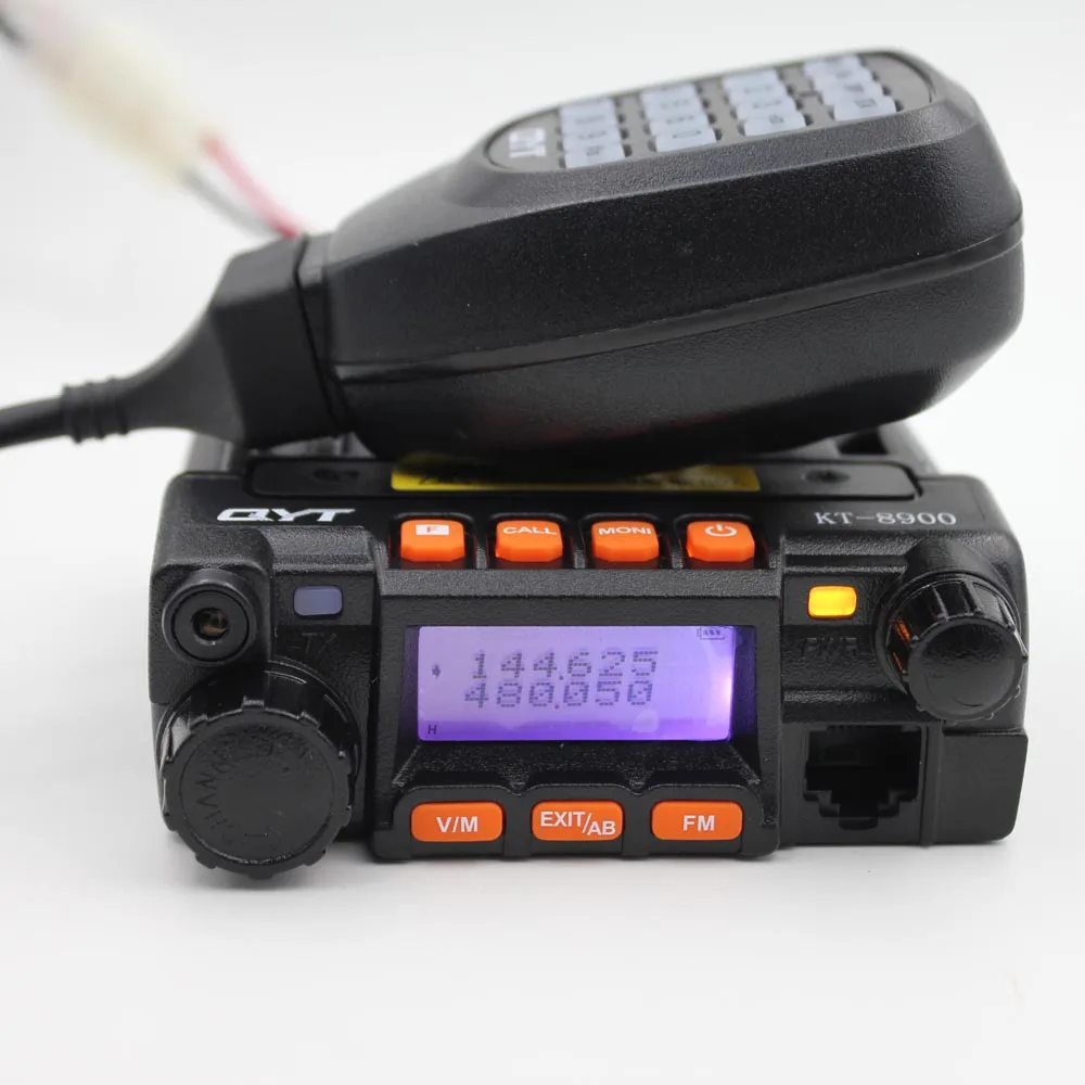 QYT KT-8900 Mini mobilny radiotelefon dwuzakresowy 136-174MHz 400-480MHz 25W Transceiver KT8900 samochodowe walkie-talkie