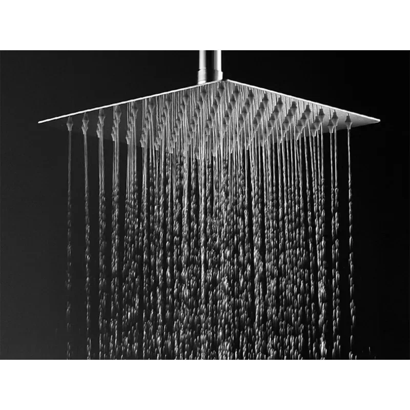 High Quality 12/10/8/6/4 Inch Stainless Steel Ultra-Thin Waterfall Shower Heads Rainfall Shower Head Rain Square Round