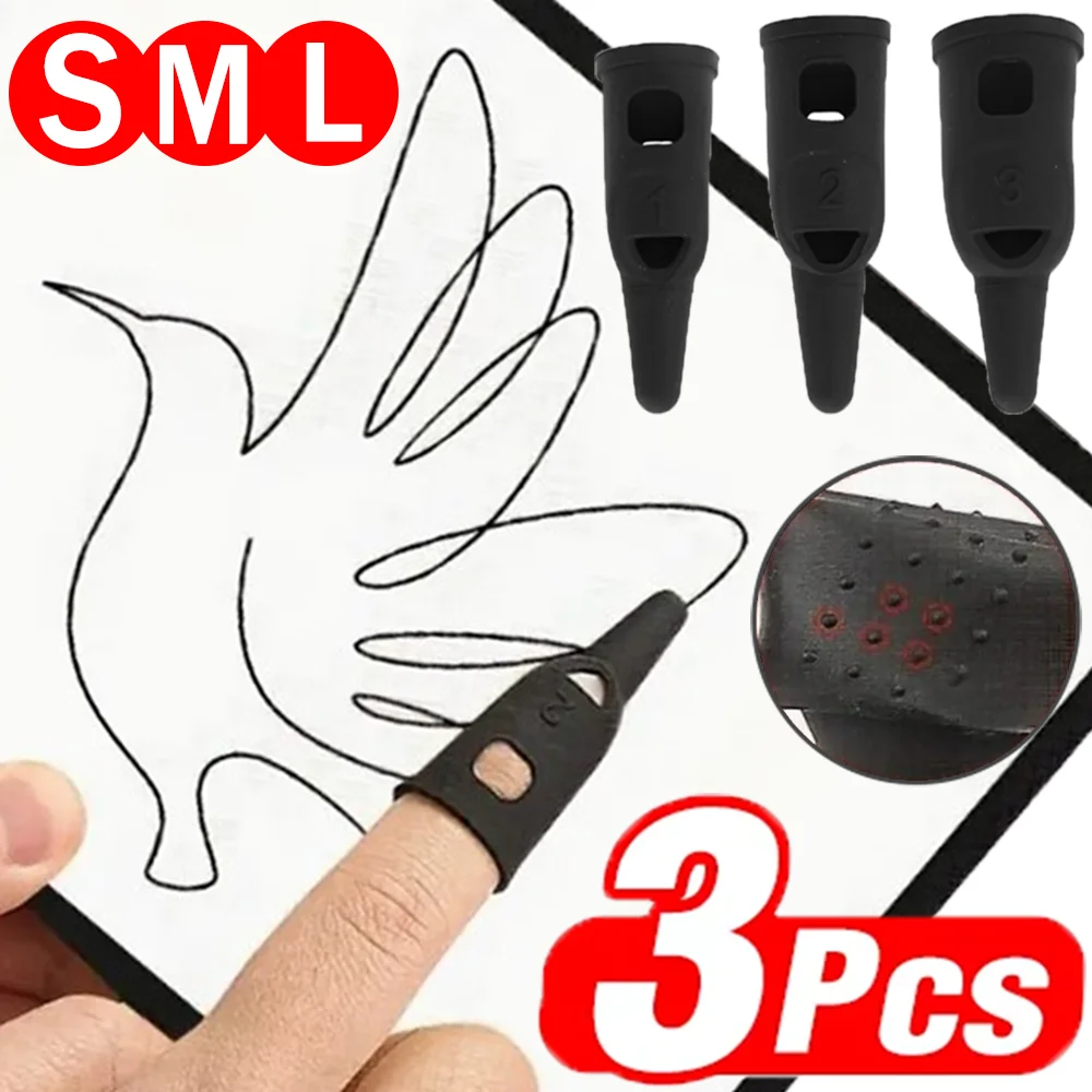 1-3Pcs Soft Silicone Finger Stylus Pens Universal High Precision Sensitivity Tablet Screen Gloves for IPhone/iPad/Android Tablet