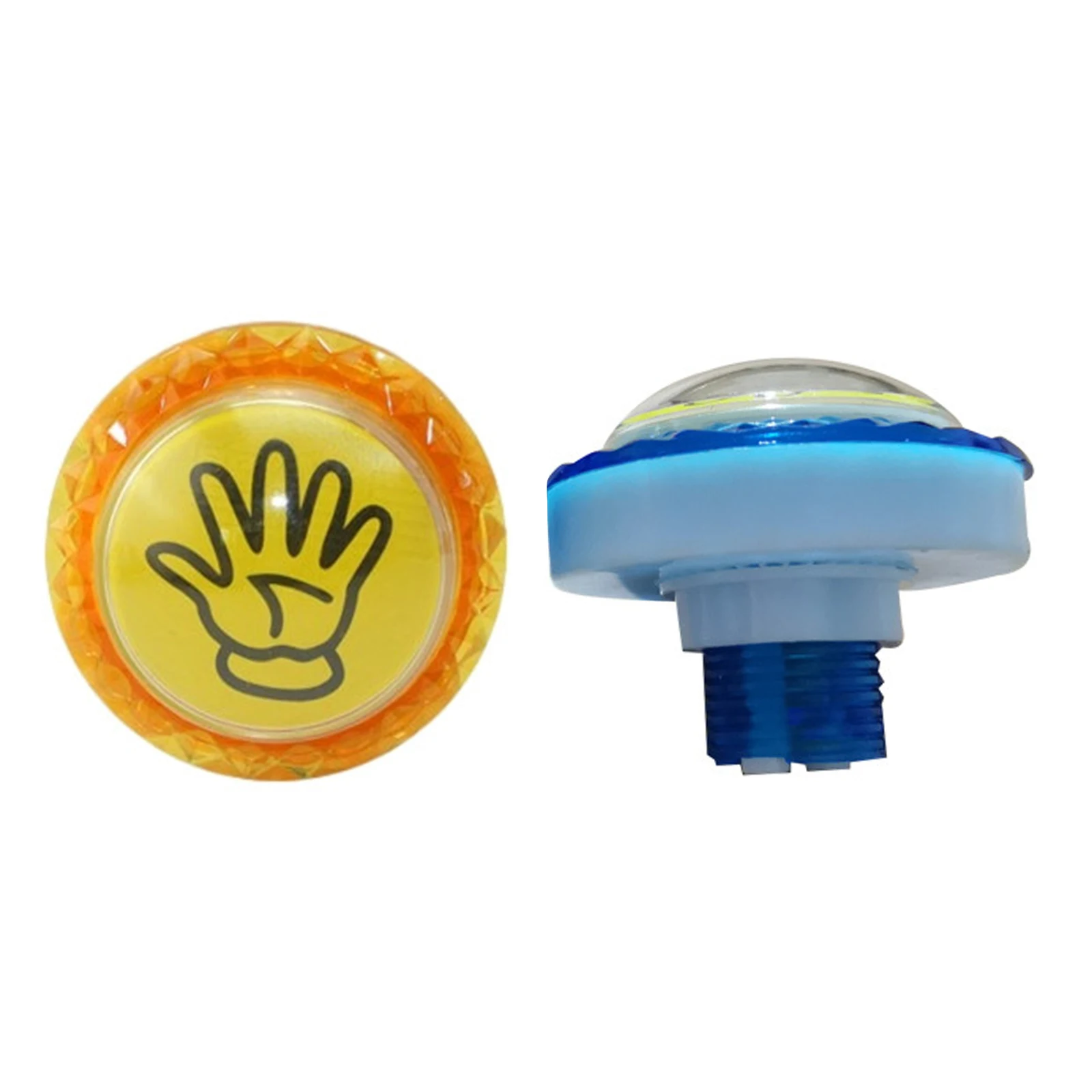 2 Pcs 60mm 12V Arcade Button Push LED Dome Button Illuminated Convex Type Hand Palm Pattern Game Machine Accessories