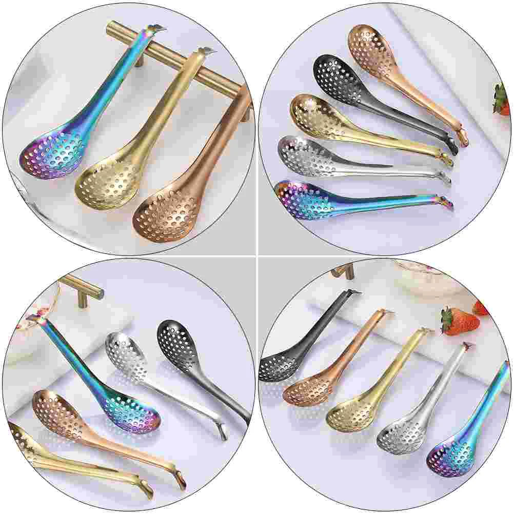 5 PCS Caviar Colander Kitchen Gadgets Home Colanders Stainless Steel Spoons Utensils Food Scoops