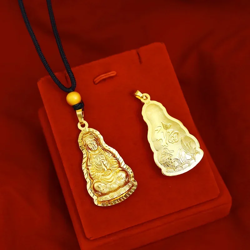 

9999 Real Gold 24K Gold Edition Guanyin Pendant Pure Gold Buddha Pendant