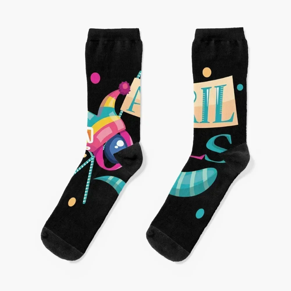 April Fools Day 2 Socks gifts winter Lots Girl'S Socks Men's