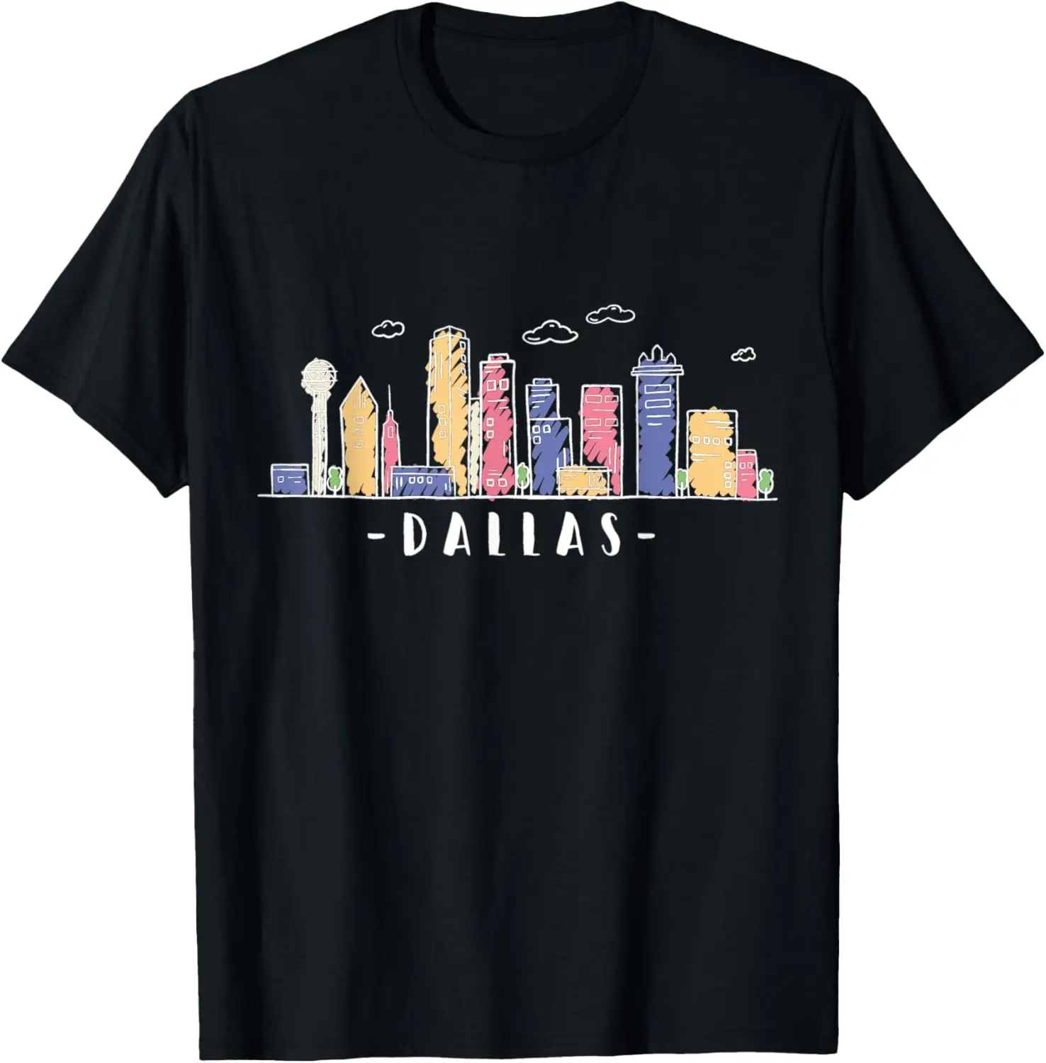 Dallas Texas Skyline Vintage Dallas TX T-Shirt