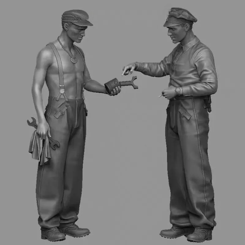 

1/35 Scale Resin Figure Assembly Model Kits Historical Hobby Miniatures WW2 Soldiers Unassembled and Unpainted 1251