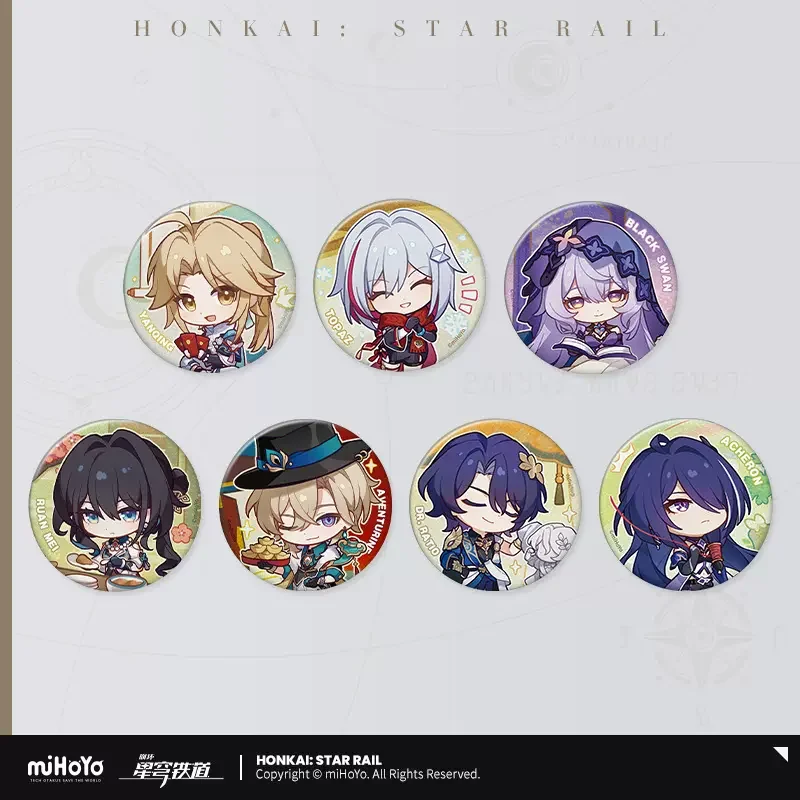 

Sunsyea Honkai Star Rail Official Merch miHoYo Original Authentic XCHS Series Badge Dr. Ratio Ruan Mei Aventurine