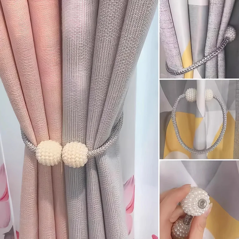 2pcs Modern Minimalist Curtain Tiebacks & Clips, Easy-to-Use Curtain Cords, Elegant, Classy and Attractive