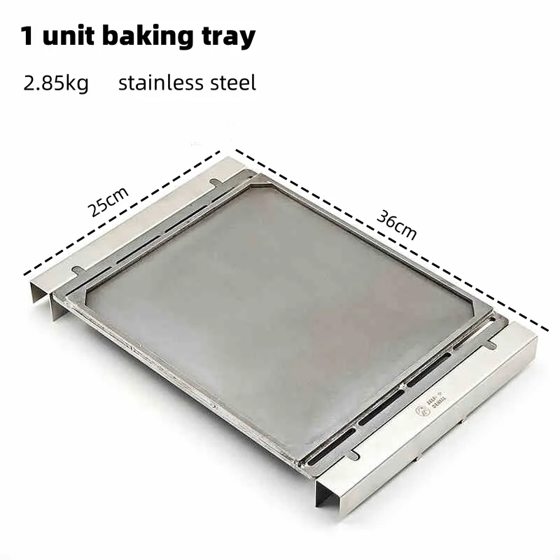 IGT Table Baking Tray Stainless Steel Frying Tray GS450 Furnace IGT Table Accessories Iron Plate Camping Gear 1 Unit