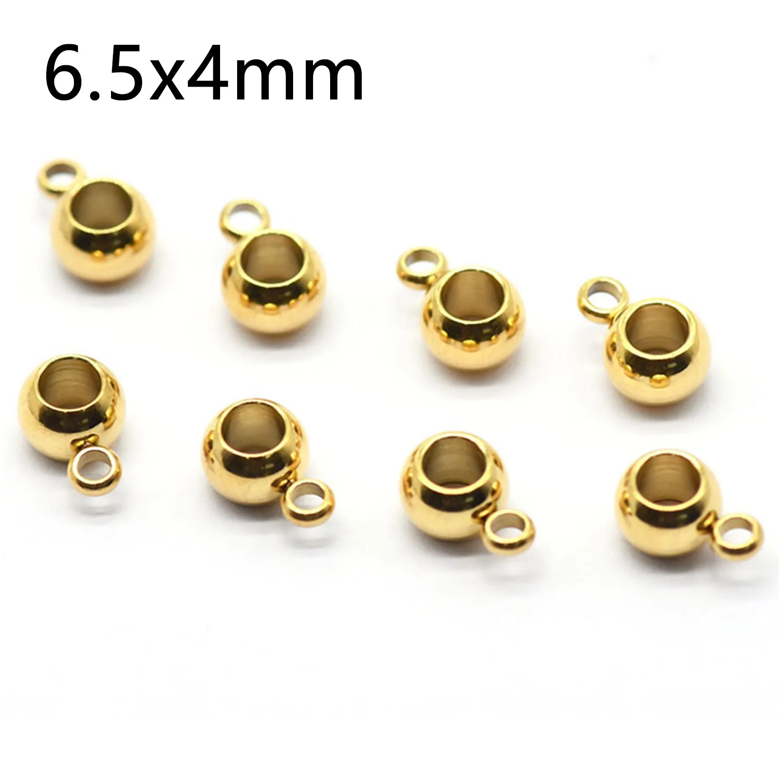 10pc/lot 304 Edelstahl Gold Farb verbinder Kaution Perlen passen Charm Armband Anhänger für Schmuck herstellung Ergebnisse 5-8mm Durchmesser. – Detail 4