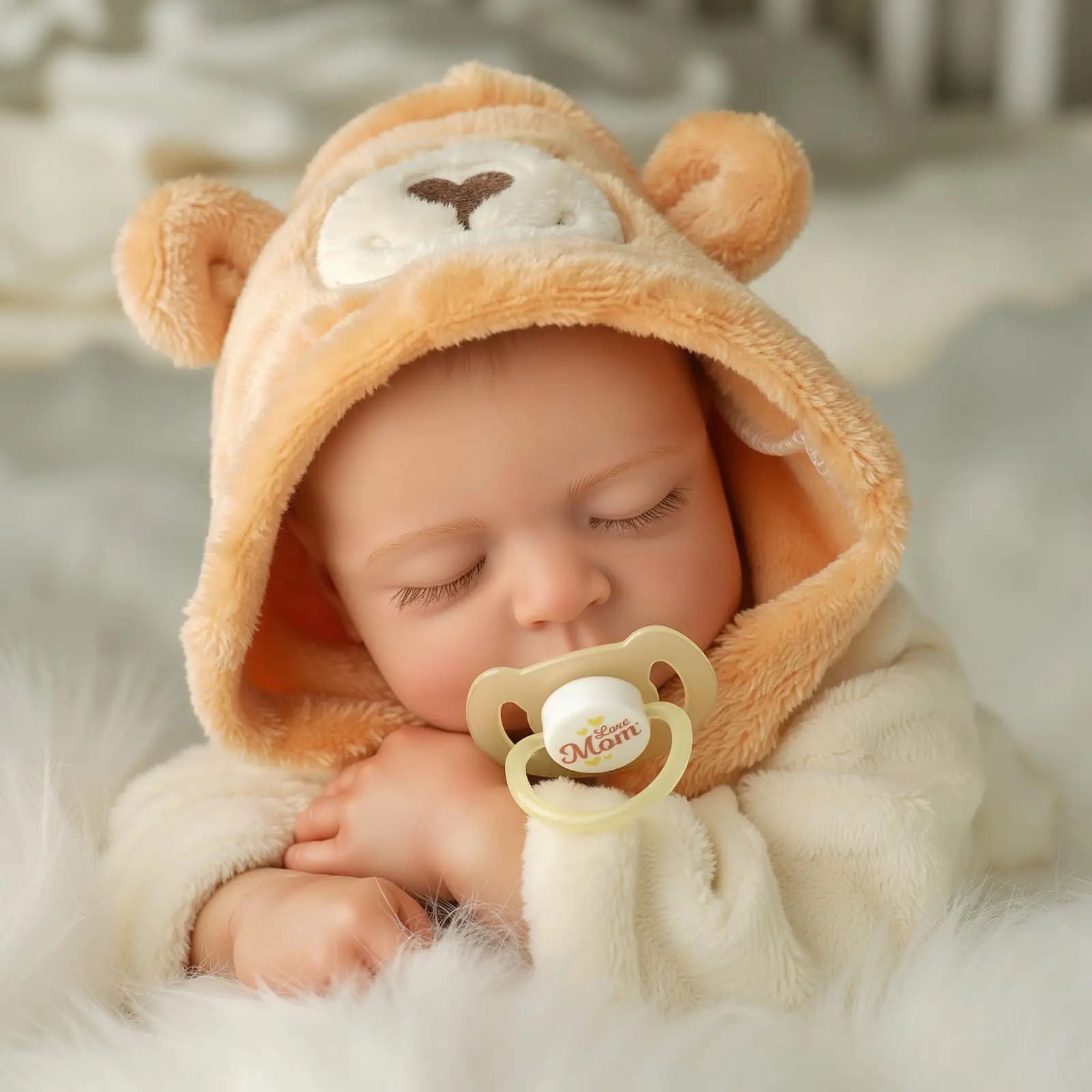 

Reborn Baby Doll Boy 20 Inch Sleeping Lifelike Realistic Soft Vinyl Cloth Body Newborn Baby Doll with Accessories For Kids 3 +