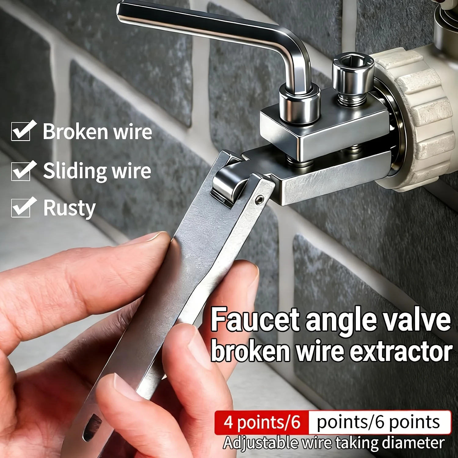Burst Pipe Extractor Tool Faucet Removal Screw Extractor for Damaged 1/2 Inch And 3/4 Inch Water Pipes Home Repair Tool