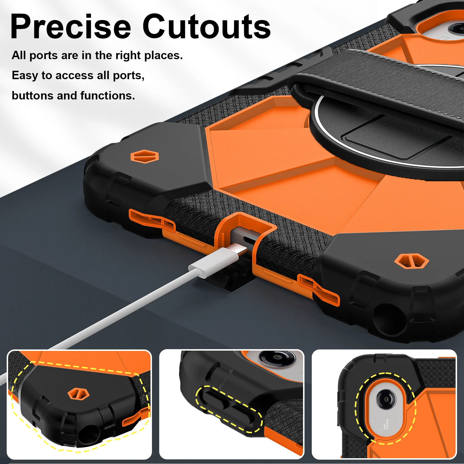 حافظة شديدة التحمل لجهاز Lenovo Tab M11 مقاس 11 بوصة TB331FC TB330FU Idea 11 TB336ZU Xiaoxin Pad 2025 2024 11 بوصة غطاء لوحي مع أشرطة