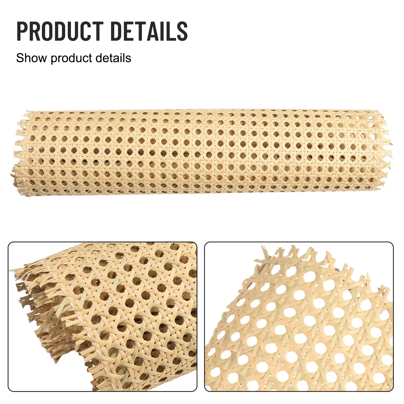 High Quality Cane Rattan Webbing Rattan Roller Belt Natural Texture Plastic Refreshing Handfeel Synthetic Fiber