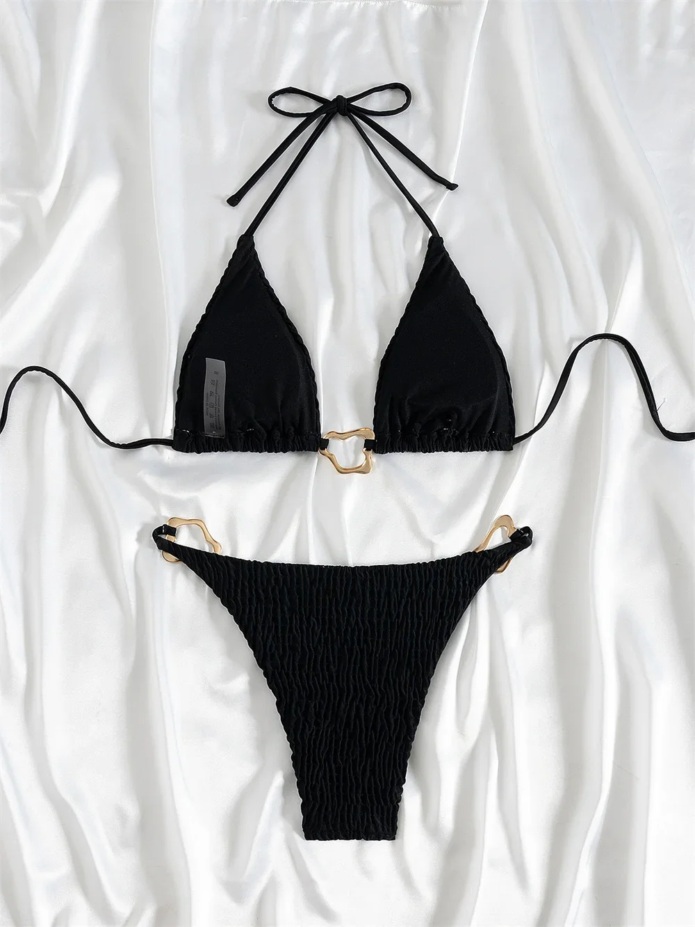 パラプライア ホルター ビキニ セット メタル付き 2025 年 12 月 女性水着 セクシーな水着 ブラジリアン ビキニ 包帯水着