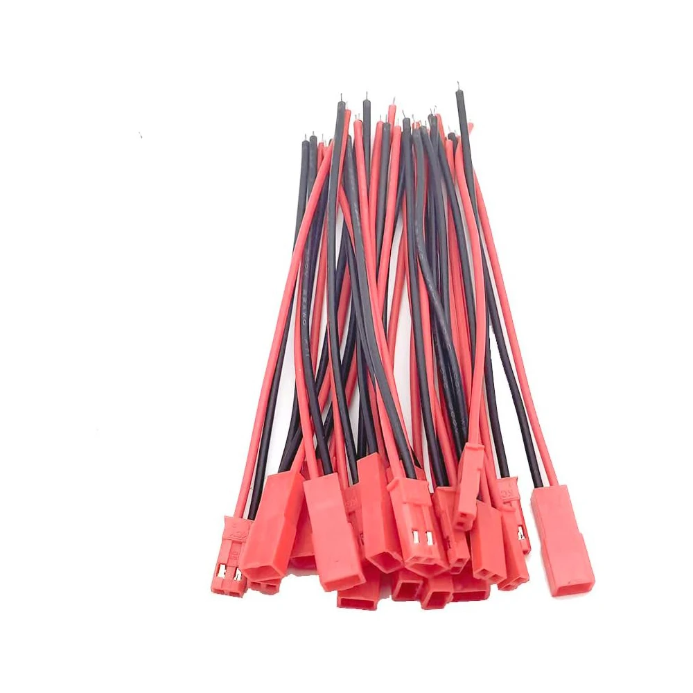 20pcs 100mm 150mm 200mm JST Male Female Connector Plug For RC Lipo Battery Car Boat Drone Airplane ( 10 pair )