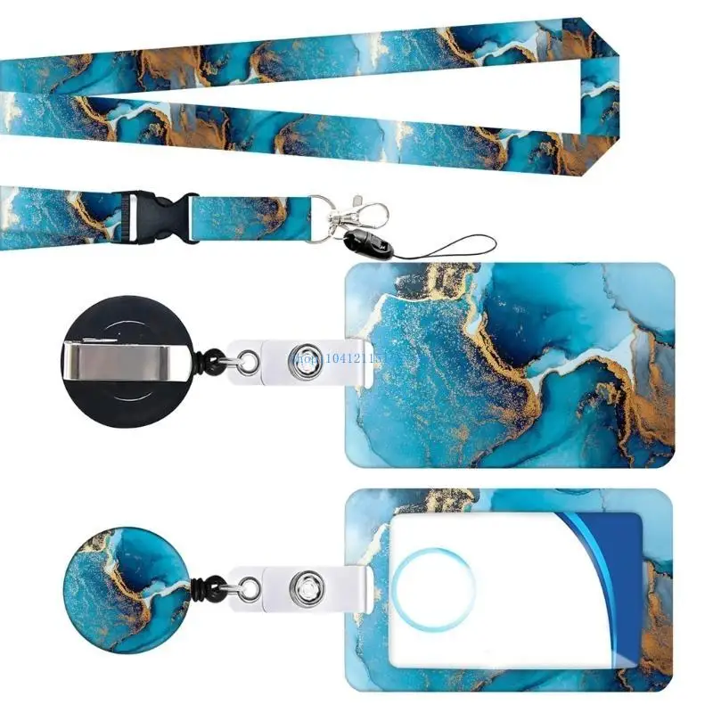 

A2BD Name Card Holder and Lanyard Retractable Badge Reels for Doctor Nurse