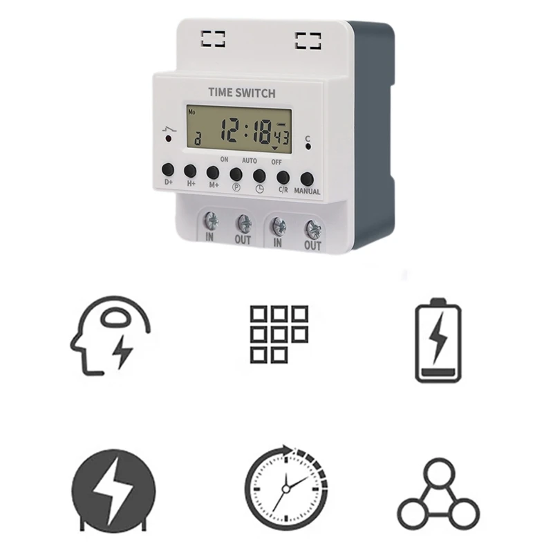 User Friendly Timing Switches with 28 Programmable Setting Versatile ABS Material Timing Switches for Schools & Farm