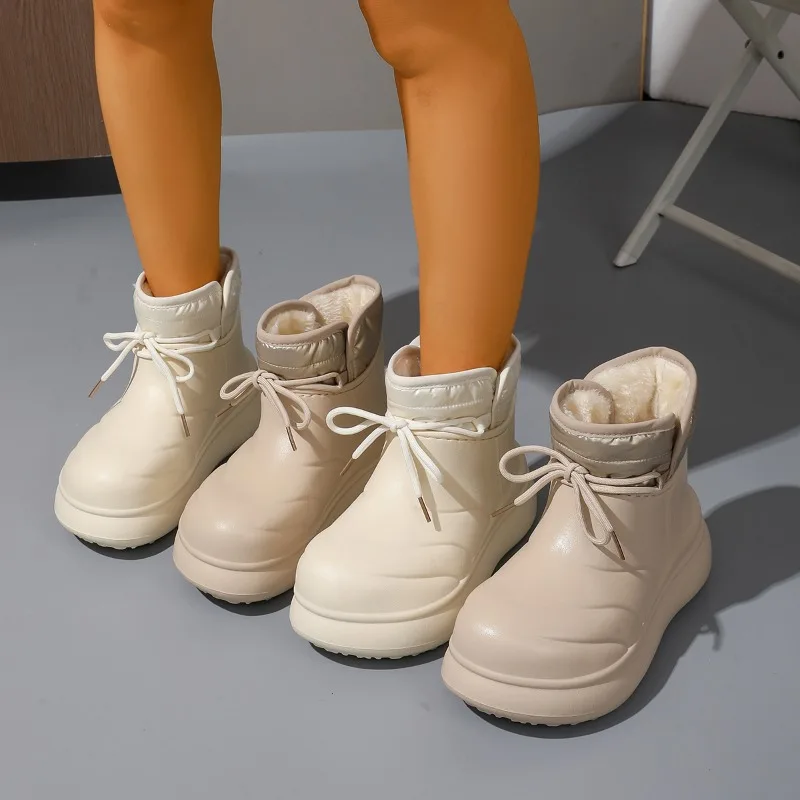 

2025 Fashion Lightweight and Comfortable Women's Boot Hot Sale Round Boots Women Winter Plus Size Keep Warm Snow Boots