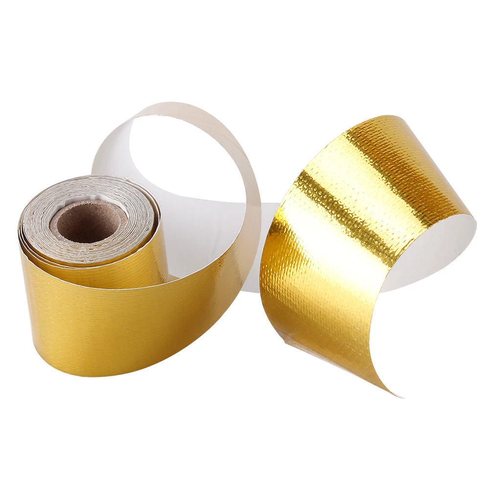 2.5/5/10cm 1m 2m 5m 10m Car Motorcycle Exhaust Wrap Pipe Header Heat Insulation Roll Tape Turbo Heat Exhaust Thermal Wrap Tape - Image 4
