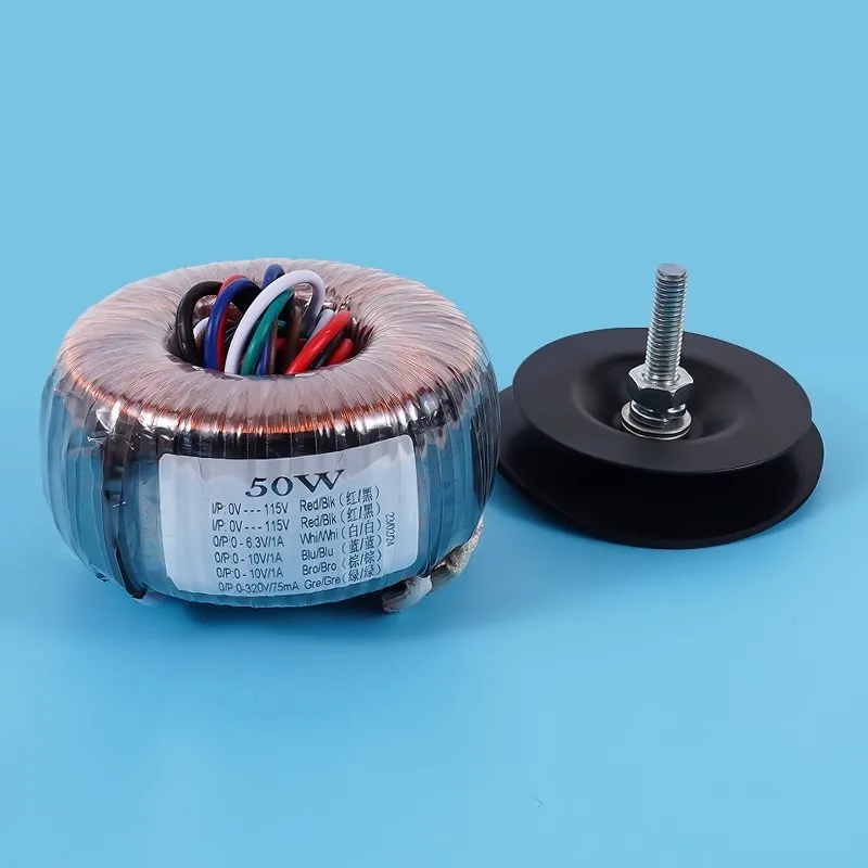 50W Pure Copper Toroidal Transformer 50VA Audio Tube Amplifier Power Transformer Dual 220V or 220V+10V+6.3V