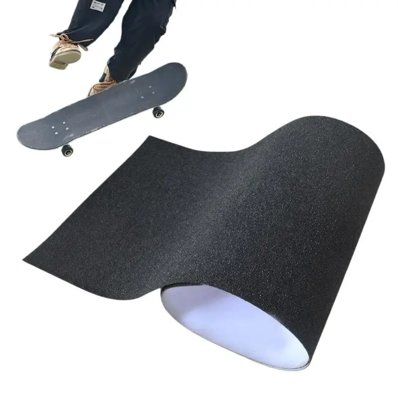 Skateboard Grip Tape Abrasion Resistant Self Adhesive Non-Slip Sandpaper 81x21cm 1Pcs for Professional Skateboarding Sports