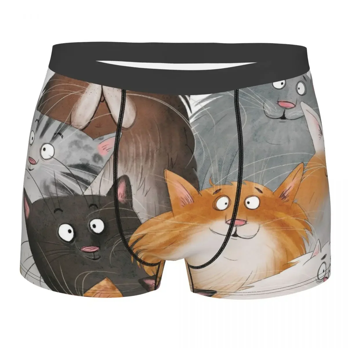 Nifty Cat Meek Haughty Languor Vivacious Sprout Underpants Breathbale Panties Man Underwear Print Shorts Boxer Briefs