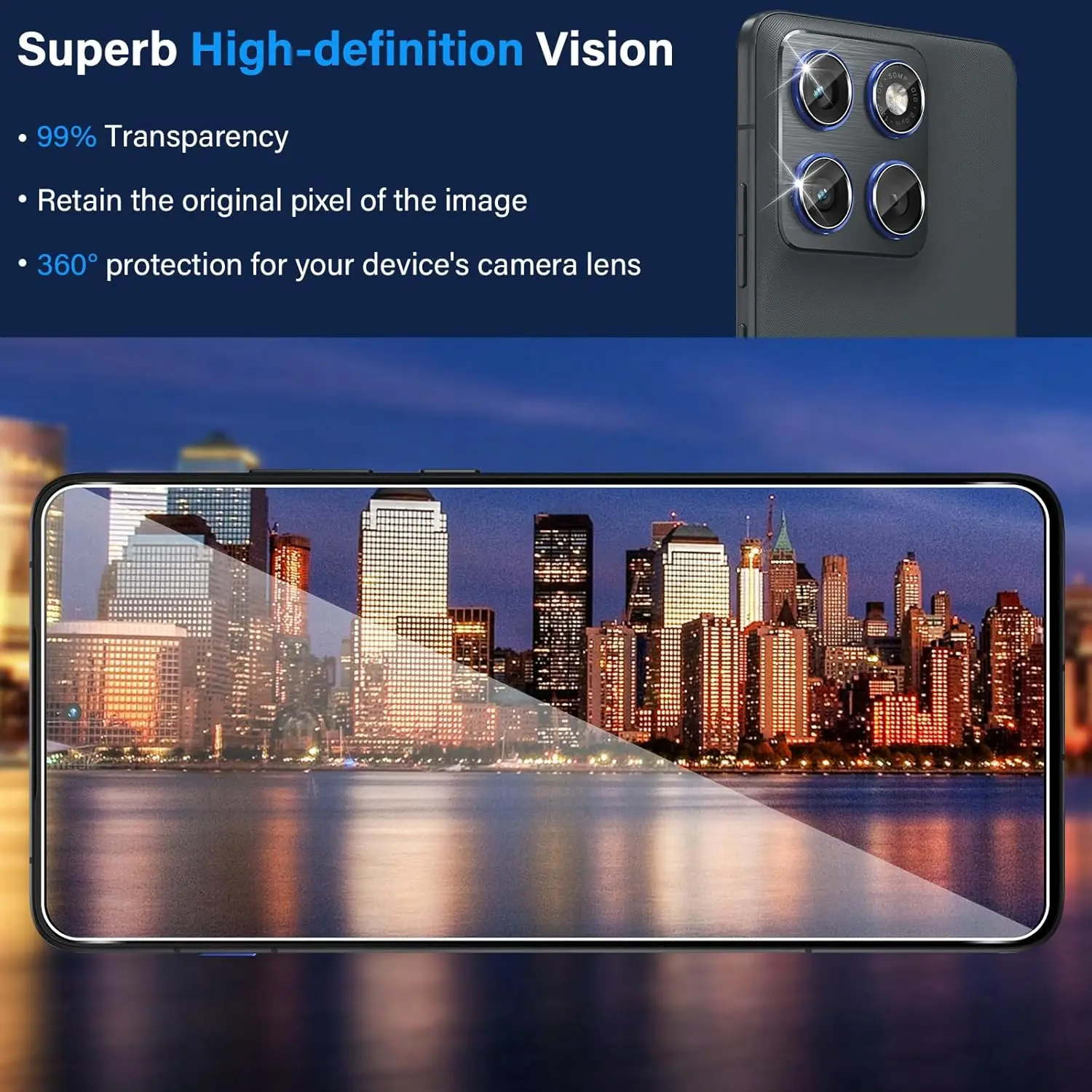 واقيات شاشة 2.5D 9H لعدسة الكاميرا Moto Edge 70 طبقة رقيقة واقية لهاتف Motorola Edge 70 X70 Air #5