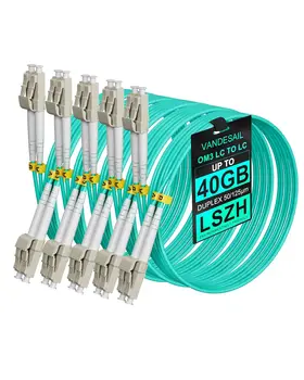 Cavo patch in fibra duplex Vandesail OM3 LC-LC 0,2 m/0,5 m/1 m/2 m/3 m/5 m7 m |   Giacca Internet 10G, SFP multimodale, LSZH - 5 pezzi