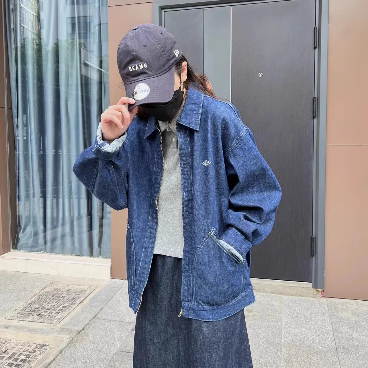 

Fall 2024 Women's Denim Jaet ort Outerwear 00% Other Material Casual Sle Faionable And Sli