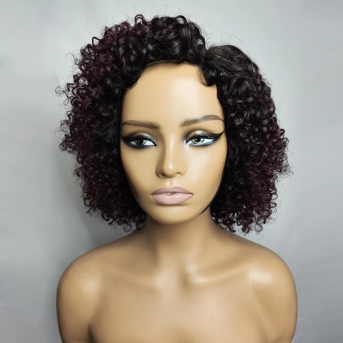 

T1B/99J Pixie Cut Human Hair Wigs Short Full Machine Made Wigs 100% Human Hair Omber Non Lace Wig Natural Looking Sophies