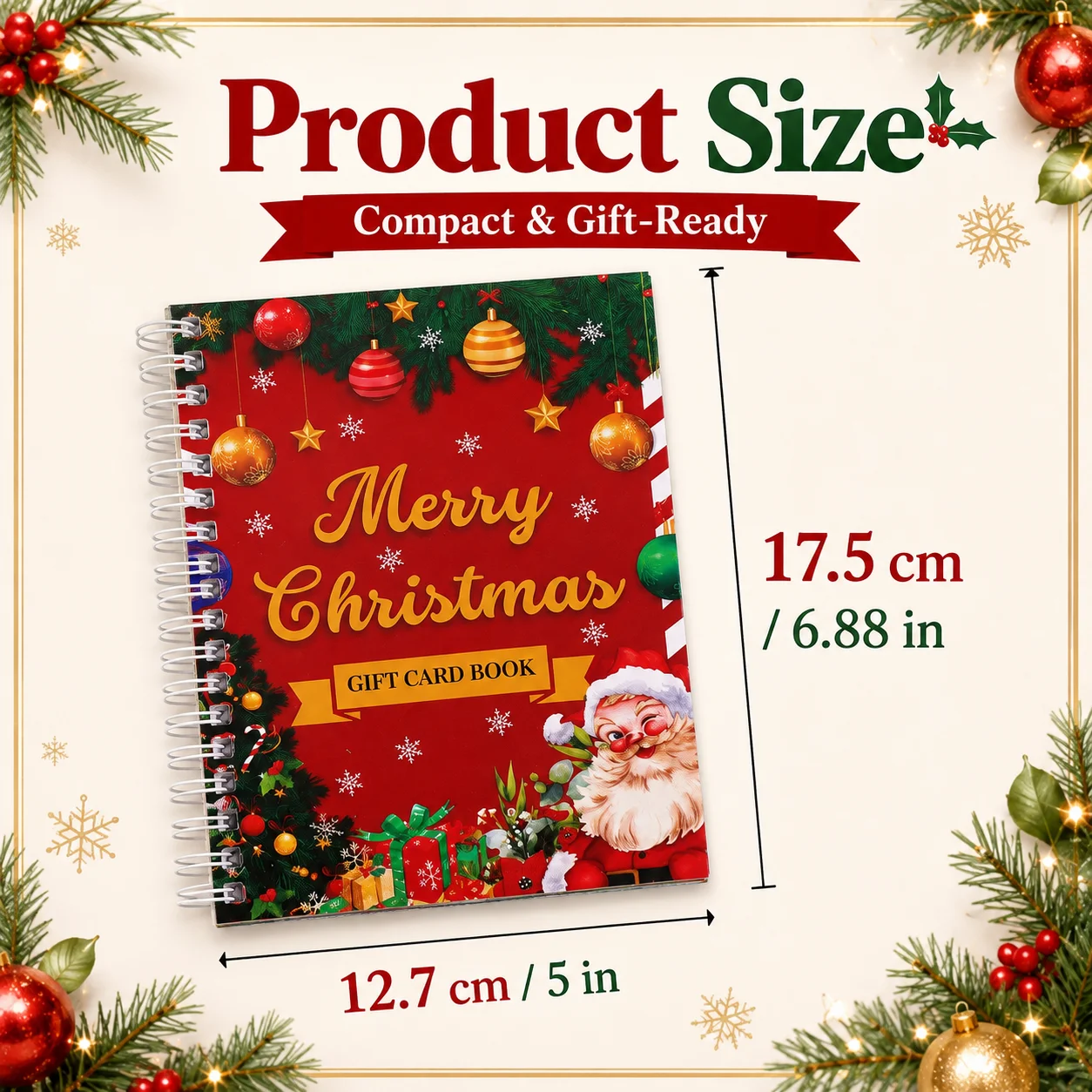 Gift Card Book, 6 Designs Portable, Cute Cartoon Xmas Pattern, Card Holder Organizer, For Office Holiday Use, Creative Gift
