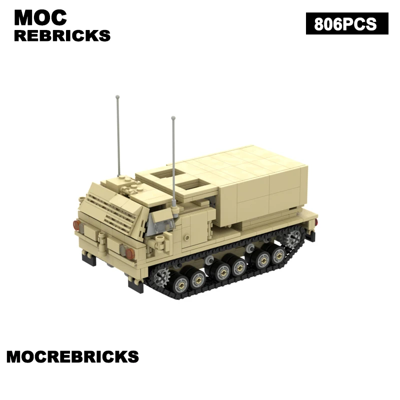 WW II Military Vehicle Weapons M270 MLRS Personnel Carrier MOC Building Block DIY Model Educational Toy Brick Kid's Gifts