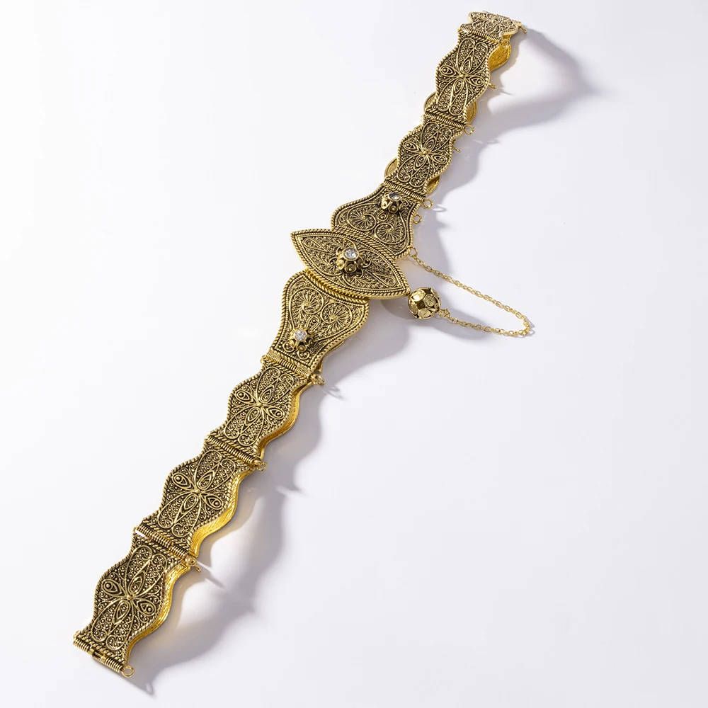 LUIZADA جودة عالية القوقاز العرقية القديمة الذهب والفضة حزام المرأة القوقازية التقليدية الزفاف الخصر سلسلة #2