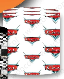 خلفية مستديرة ماكوين لديكورات حفلات أعياد الميلاد ، استحمام الطفل ، سيارات ديزني ، سيارة سباق ، غطاء أسطواني دائري ، دعامة للصبي