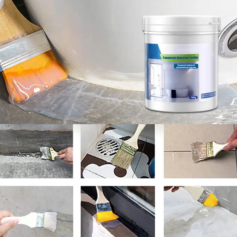 Bathroom Transparent Waterproof Glue Agent Insulating Adhesive Sealant Leak Proof Paint Strong Bonding Coating For Home Repair