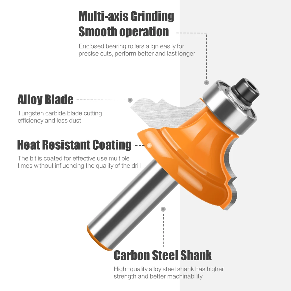 8mm Shank Line Table Edge Router Bit - French Baroque Woodworking cutter Tenon Cutter for Woodworking Tools