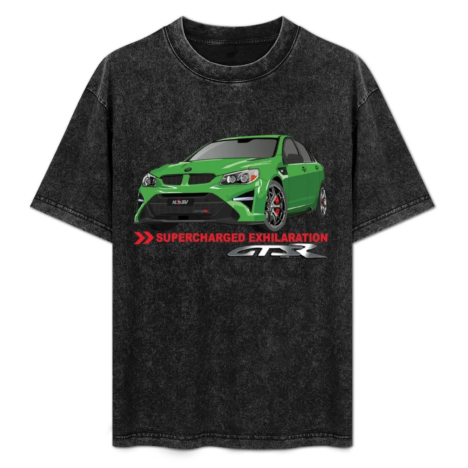 HSV GTSR - SUPERCHARGED EXHILARATION T-Shirt oversizeds vintage graphic tee blacks customizeds Men's cotton t-shirt