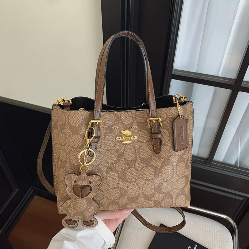 Bolso de Mano de Moda Europea y Americana 2026, Bolso Tote Casual de Gran Capacidad para Mujer, Bolso Bandolera con Estampado de Tendencia