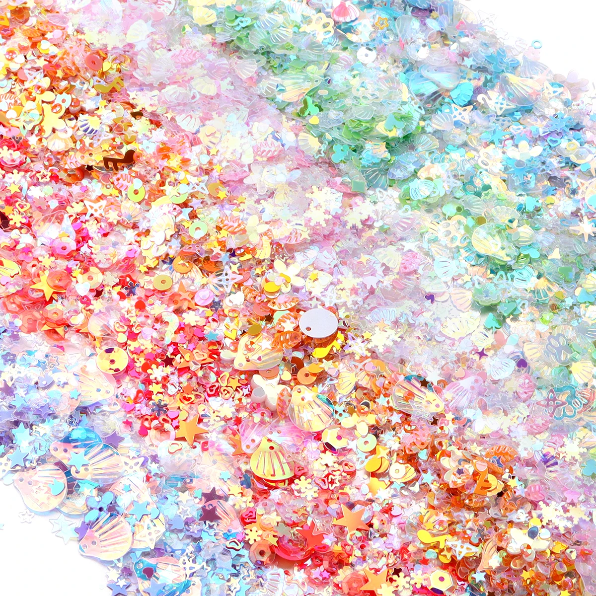 25g Mixed Style Sequin Lridescence Ultra-Thin Nail Enhancement Glitter DIY Drip Glue Nail Handmade Crafts Decoration Accessories