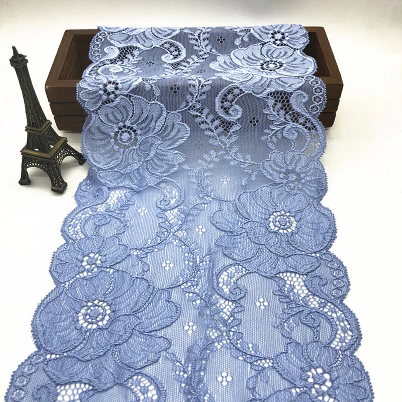 10Yards/Lot 18cm Wide Elastic Lace Fabric Ribbon, Lace Trim, DIY Craft Fabrics, Stretch Garment Accessories, Apparel,