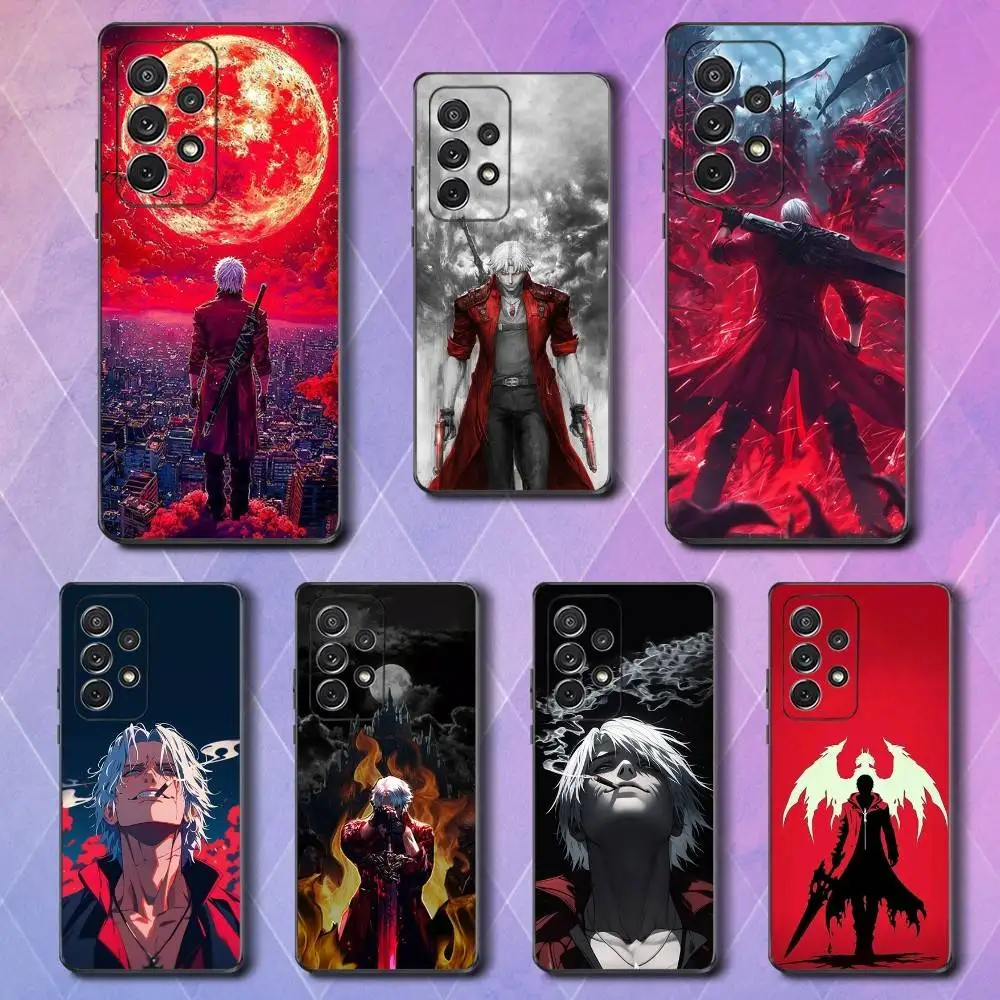 

D-Devil M-May C-Cry D-Dante Phone Case For Samsung S25,S24,S23,S22,S21,S20,S10,Ultra,Plus,Lite,FE,Soft Silicone Black Cover