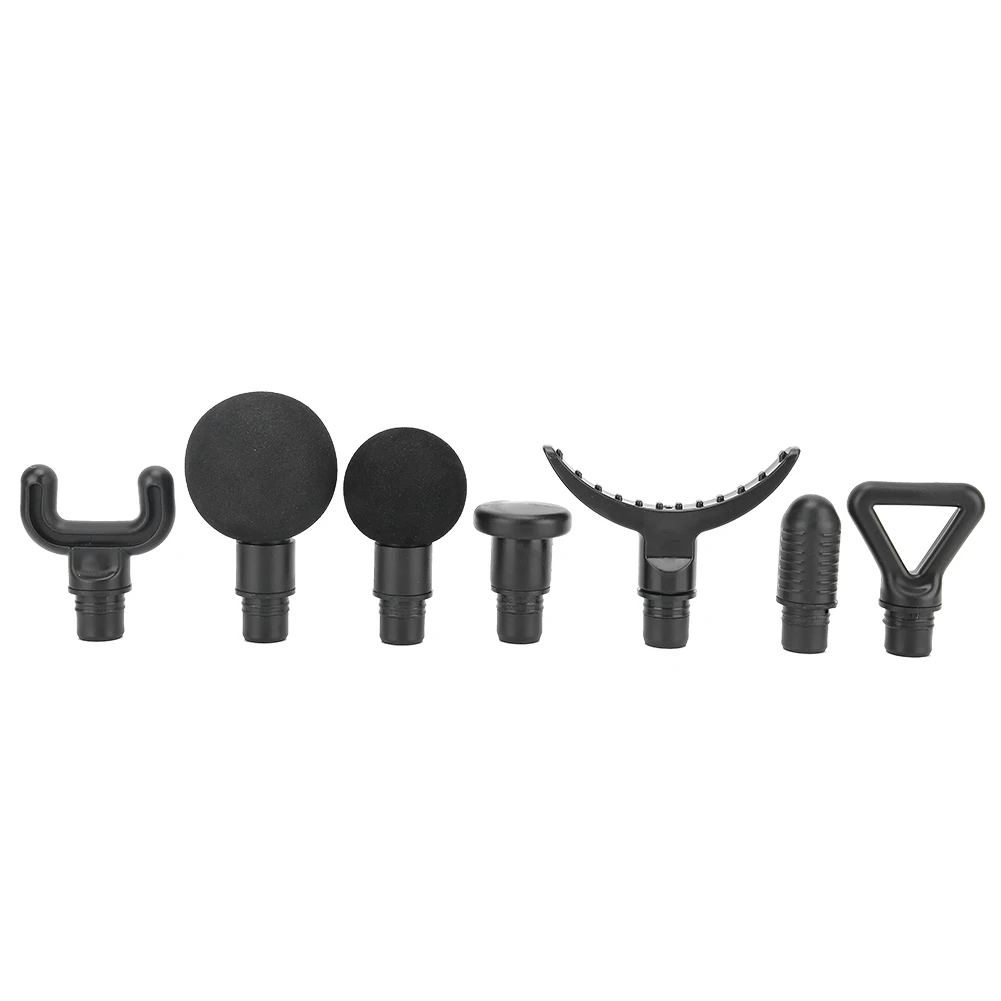 7pcs/set 19mm Arc head Fascia Gun Massager Set Massage Fascia Ball Massager Gun Replacement Head Portable Full Body Massage Tool