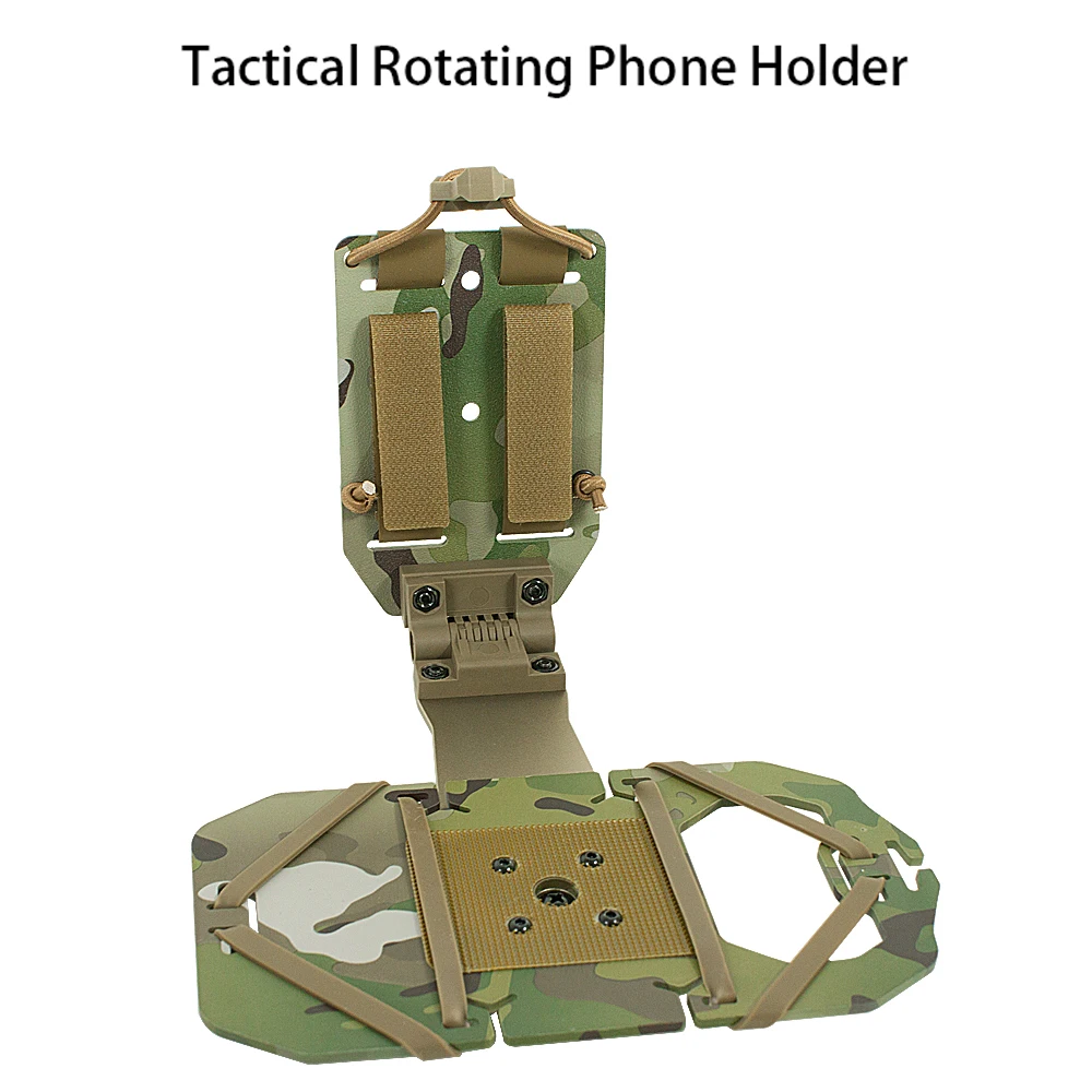 

Tactical Folded Rotating Phone Holder Case MOLLE Fixed Vertical & Lateral Operation Navigation Suitable Large-Size Phone Hunting