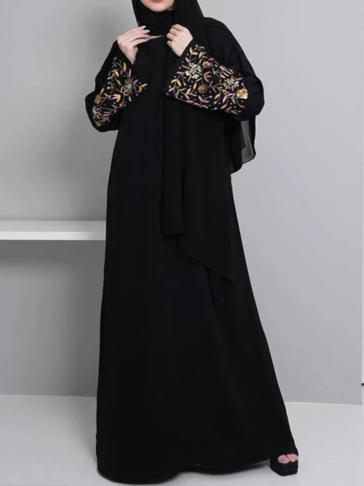 Eid Muslim Embroidery Abaya for Women Jalabiya Ramadan Robe Dress 2024 Ramadan Caftan Party Long Dresses Vestido Largo Cardigan