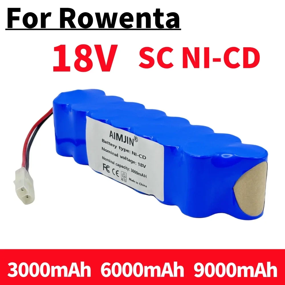 For Rowenta 18V 3000mAh Ni-CD Battery Pack Compatible with CD Vacuum Cleaner RH8771And Tefal Cyclone Extreme Vacuum Cleaner P102