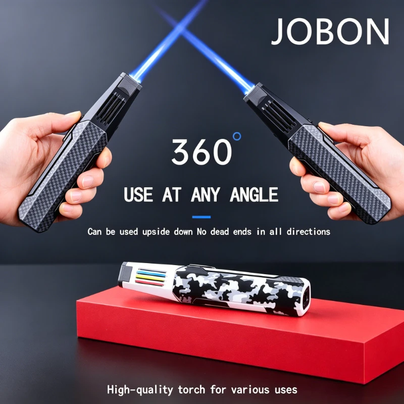 

Extended Spray Gun Lighter, Stable Turbo Blue Flame, Refillable Butane Metal Torch for Household Cooking Outdoor Barbecue Tools